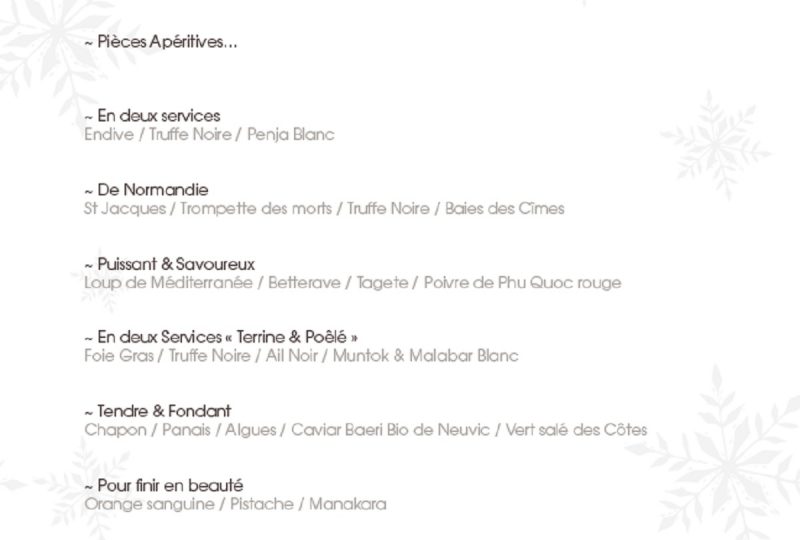 Menu spécial déjeuner de Noël à Malataverne - 0