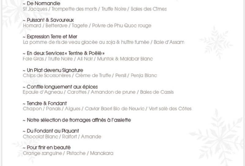 Menu spécial réveillon à Malataverne - 0