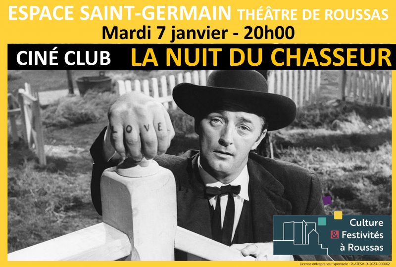 CINE CLUB : „La nuit du chasseur“ de Charles Laughton à Roussas - 0