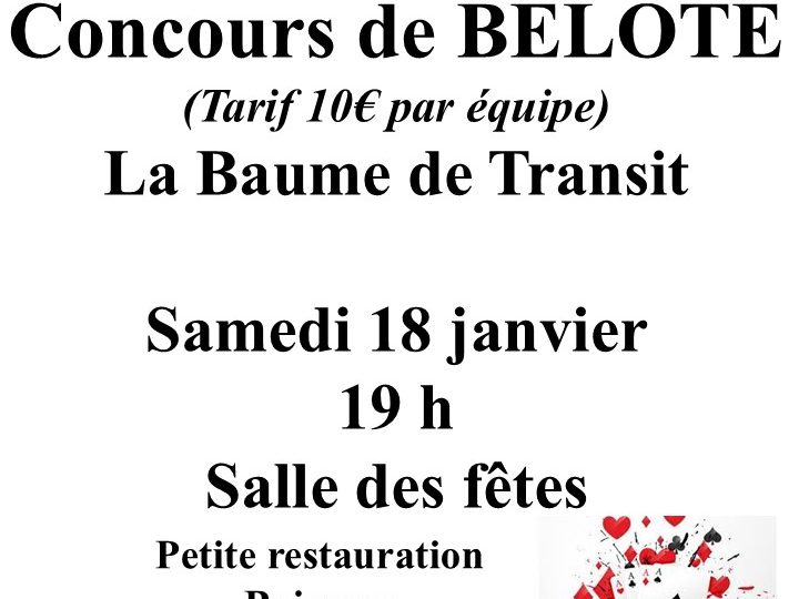 Concours de belote à La Baume-de-Transit - 0