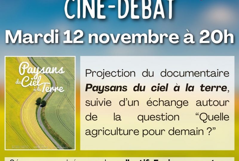 Ciné-débat : “Paysans du ciel à la terre” à Saint-Paul-Trois-Châteaux - 0