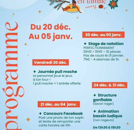 Vacances de Noël à la piscine ! à Saint-Paul-Trois-Châteaux - 0