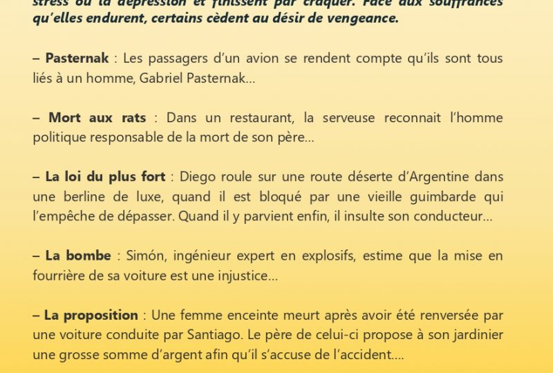 CINE CLUB :  » Les nouveaux sauvages » film argentino-espagnol de Damián Szifrón à Roussas - 2