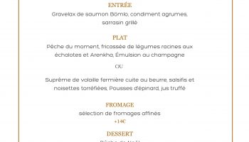 Menu de fête le Bistrot 270_Malataverne